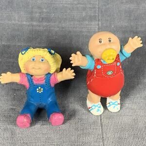 Vintage Cabbage Patch Kids 1984 Lot Of Two Mini Figures PVC Dolls 2”